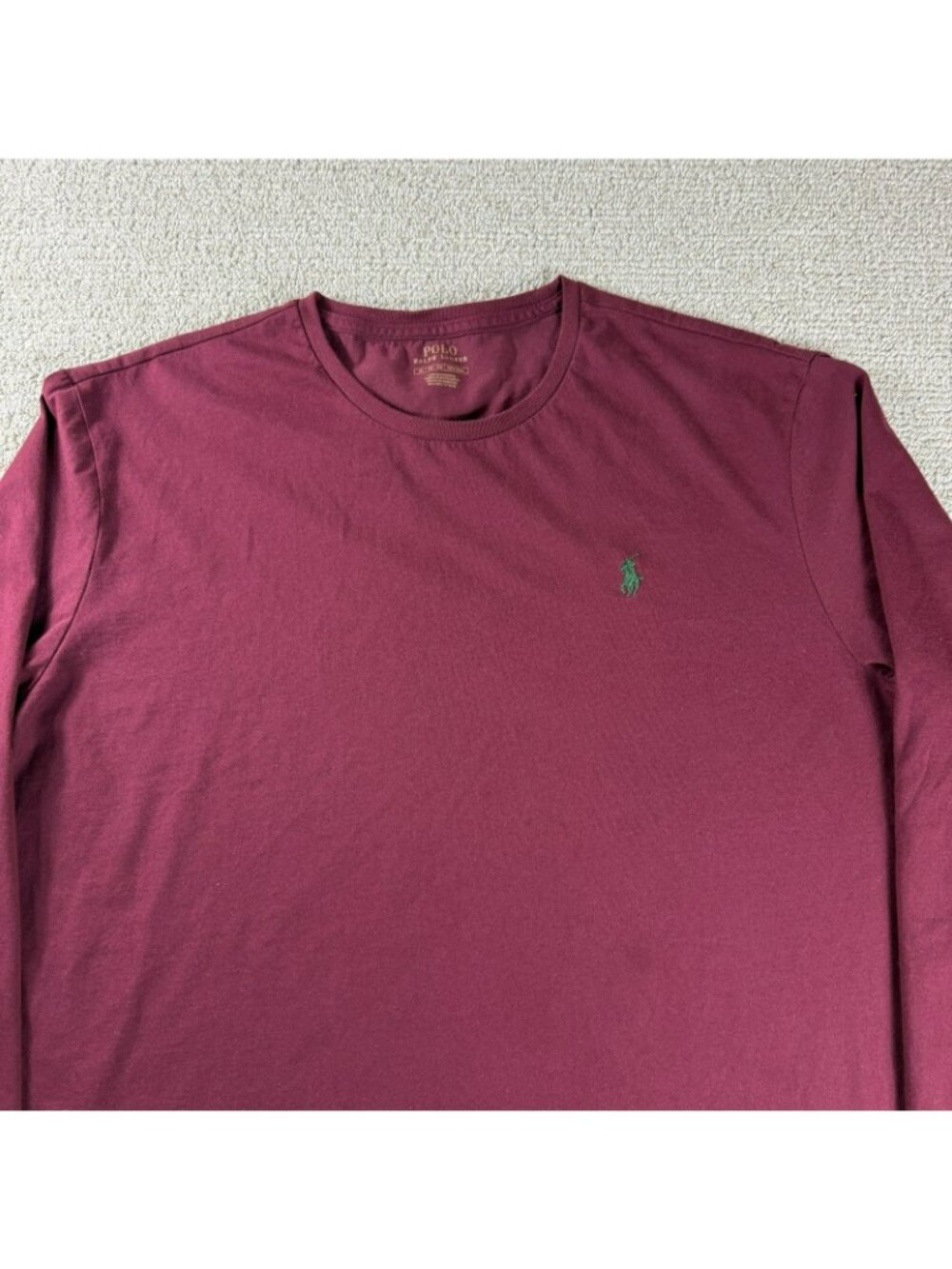 Polo Ralph Lauren Long Sleeve T-Shirt Maroon Men’s Size XL - Picture 2 of 8